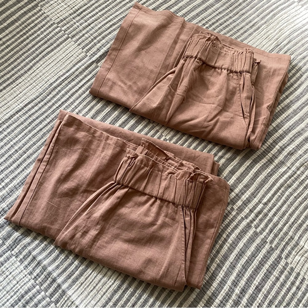 shore brand high waisted linen pant - Picture 6 of 8